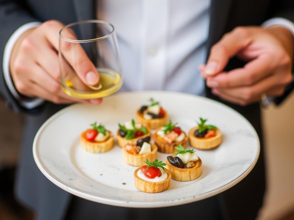 How to properly serve canapés and mini appetizersфото