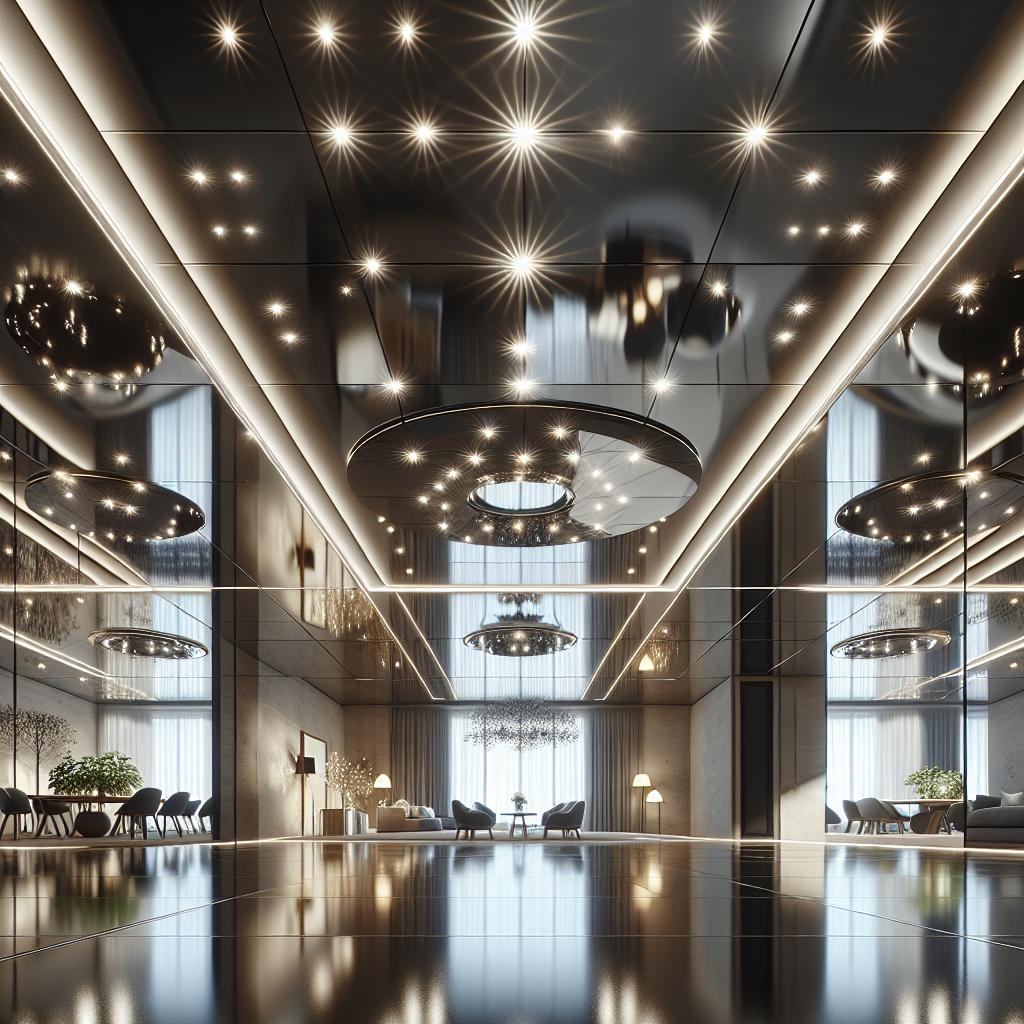 Зеркальные натяжные потолки: как добавить света, пространства и характера в квартиру