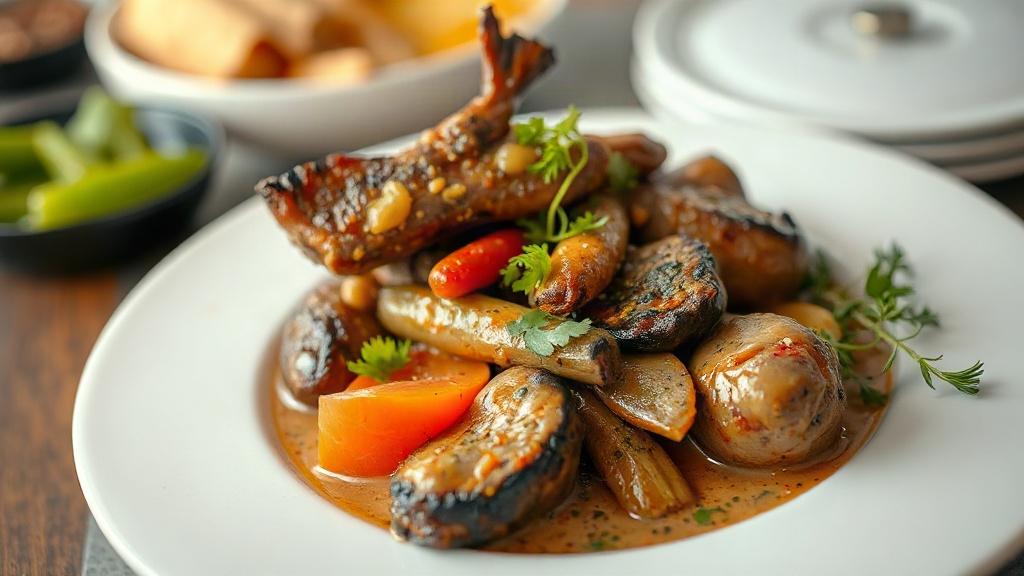 a dish with meatфото